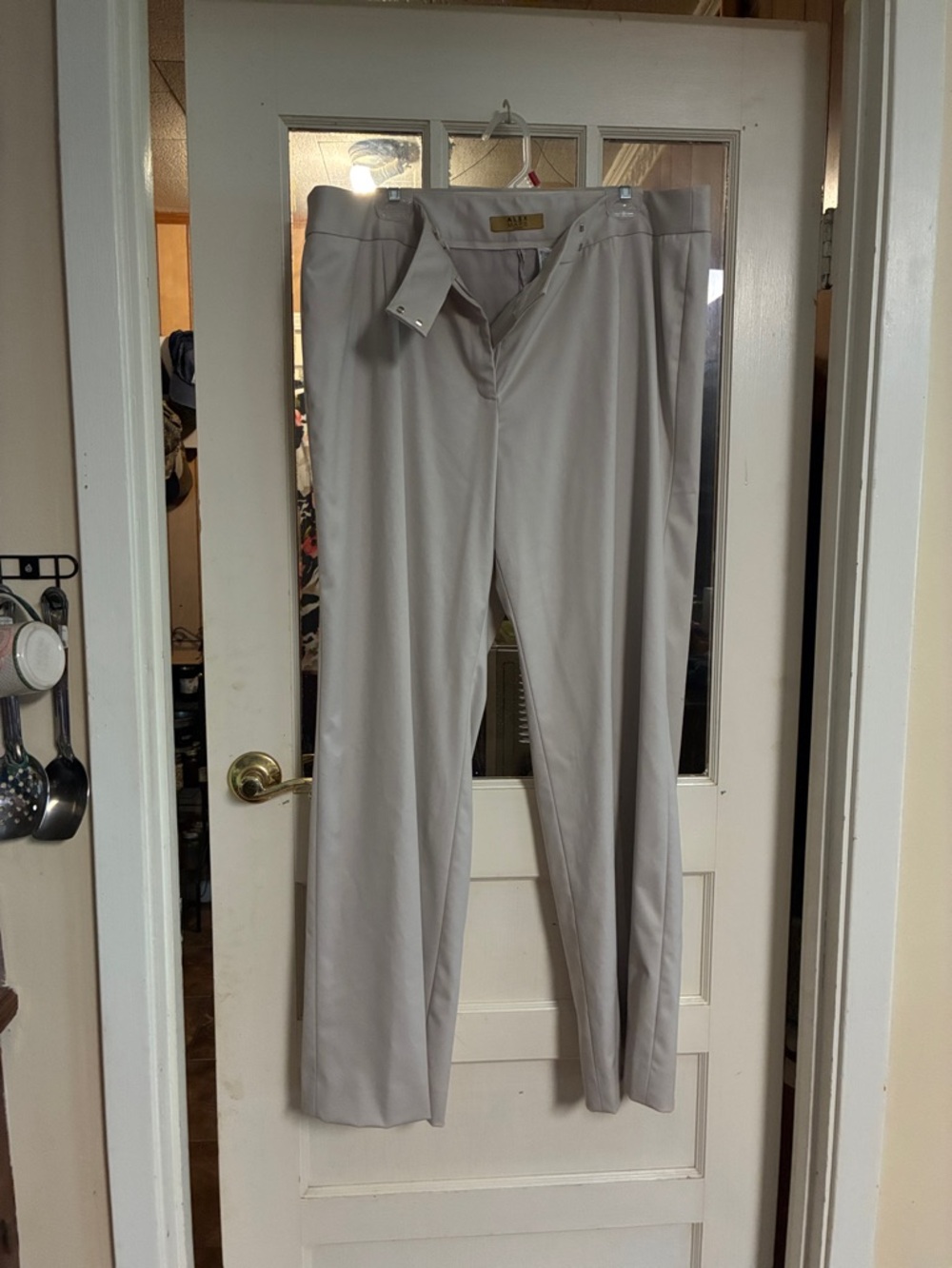 Alex Marie Light Gray Women's Dress Trousers